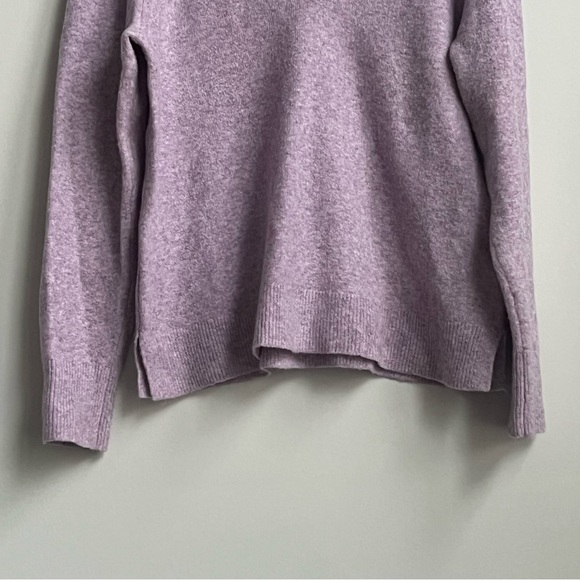 J. Crew Collared V-neck Sweater Polo Extra-Soft Yarn Lavender Pink Heather Wool - Picture 7 of 13